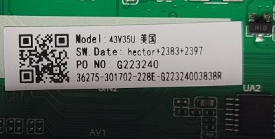 MAIN FUENTE (COMBO) PARA TV TOSHIBA·FIRE TV FHD / NUMERO DE PARTE 301702 / TPD.MT9021T.PB705 / 36275-301702 / JHD425X1F52-T0L1K1 / 36275 / PANEL JHD425X1F52-T0L1K1\S0\GM\ROH / DISPLAY T430HVN01.2 / MODELO 43V35KU 43V35U - Imagen 2